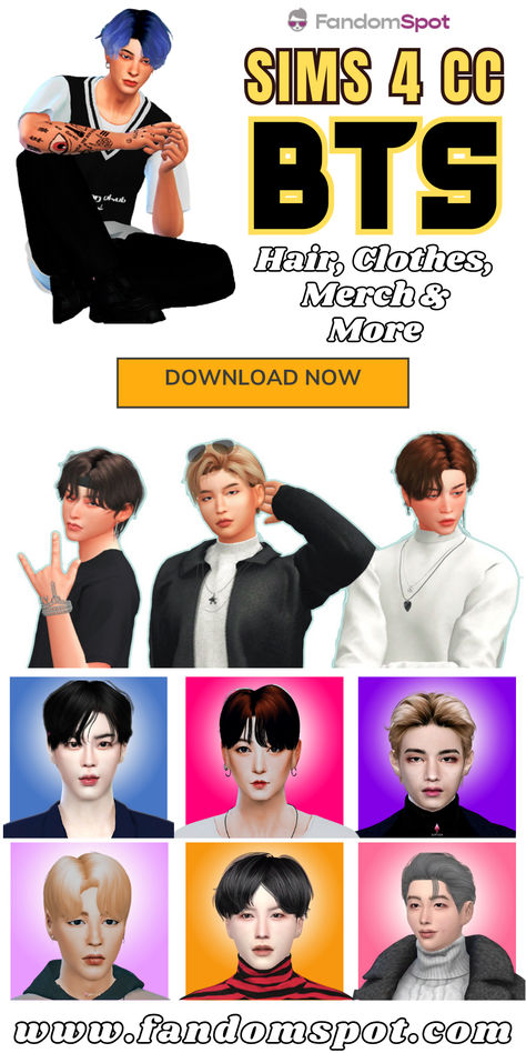 K-pop fans rejoice with this huge collection of BTS-themed CC for The Sims 4 Seventeen Sims 4 Cc, Sims 4 Cc K Pop Clothes, K Pop Sims 4 Cc, Bts Sims 4 Cc, Kpop Sims 4 Cc, Korean Beauty Standards, Sims 4 Tattoos, Husky Voice, Sims4 Clothes