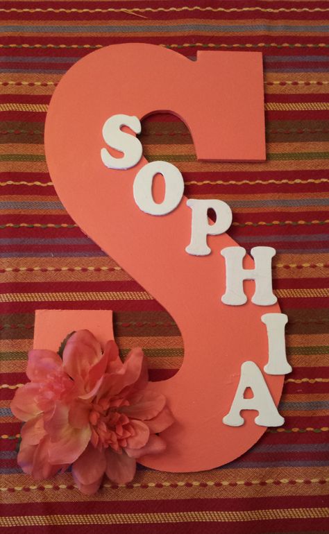 Name Decoration Ideas, Girls Room Diy, Diy Cake Topper Birthday, Birthday Room Decorations, Name Decorations, Baby Shower Deco, Simple Projects, Name Crafts, New Bedroom