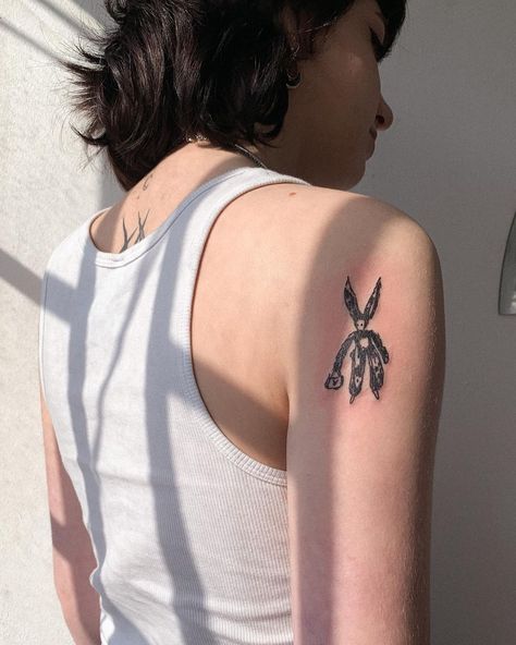 Noa Hefetz on Instagram: “Little voodoo bunny doll (can be also Doonie Darko) 🌙” Voodoo Doll Tattoo, Doll Tattoo, Bunny Tattoos, Voodoo Doll, Bunny Doll, Voodoo Dolls, Lotus Flower Tattoo, Geometric Tattoo, Flower Tattoo