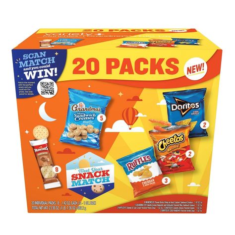 We’ve all got a favorite snack. The one you eat on the way back from the grocery store because, well, you just can’t wait. Doritos®, Cheetos®, Lay’s®, Ruffles®, Fritos® and more. Frito-Lay® Variety packs bring these iconic brands (and more) together in one convenient box. A box guaranteed to make any occasion iconic. Unbox the Icons™ Snacks Walmart, Princess Snacks, Peanut Butter Ice Cream Cake, Snacks Grocery, Target Products, Candy Grapes, Cheetos Crunchy, Roblox Decals, Rice Crisps