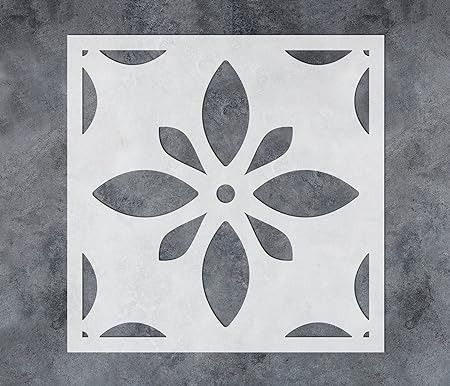 Paint Stencils For Walls, Easy Stencil Patterns, Geometric Wall Stencil, Expensive Wallpaper, Stencil Concrete, Floor Stencils, Stencils For Walls, Tile Stencils, Stencil Wood