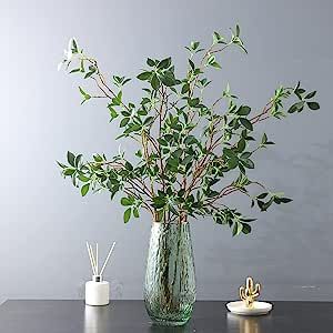 Amazon.com: LNGODEHO Simulation Green Watercress Leaf, Artificial Eucalytus Green Branches Cloth Ficus Longiflora, Hand Touch Bushes Shrubs for Home Party Wedding Decoration (Short) : Home & Kitchen Indoor Plants Decor, Vase With Branches, Faux Branches, Artificial Branches, Decor Vase, Faux Leaf, Vase Fillers, Leaf Decor, Fake Plants