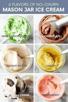 Dash Pint Ice Cream Maker Recipes, Ice Cream Mason Jars, Mason Jar Ice Cream Recipe, Mason Jar Ice Cream, Jar Ice Cream, Easy Ice Cream Recipe, Ice Cream Maker Recipes, Dessert In A Jar, Easy Ice Cream