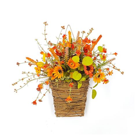 PRICES MAY VARY. 🍁【UNIQUE DESIGN】- This Halloween wreath fall wreath for front door is made up of colorful berry skewers, mini pumpkins, pine cones and various fall leaves. Rich layers and contrasting colors make up the perfect autumn wreath that will bring you a pleasant fall atmosphere. Welcome friends and family with this big new colorful front door wreath. Show through the fall, through Halloween and Thanksgiving. 🍁【Fall Wreath Size】TURE MEASURED SIZE & Solid Workmanship - Fall eucalyptus Door Hanger Basket, Hanger Basket, Hanging Flower Basket, Fall Basket, Sunflower Door Hanger, Door Basket, Porch Farmhouse, Decorative Wreaths, Thanksgiving Flowers