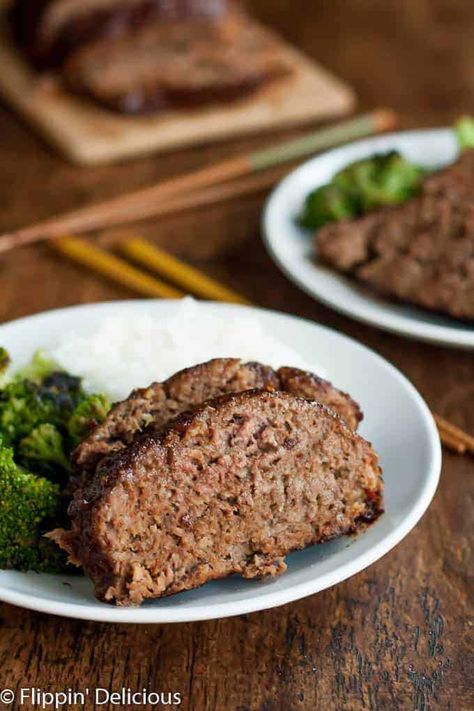 Swap ground turkey for the ground beef, because of the teriyaki sauce you can't tell it isn't beef. Gluten free teriyaki meatloaf is comfort food with sweet and tangy flavor. This is one dinner everyone will fight over! Teriyaki Meatloaf, Cooking Meatloaf, Gluten Free Teriyaki, Gluten Free Teriyaki Sauce, Pan Meatloaf, Recipes Using Ground Turkey, Pub Salad, Fine Dining At Home, Gf Dinners