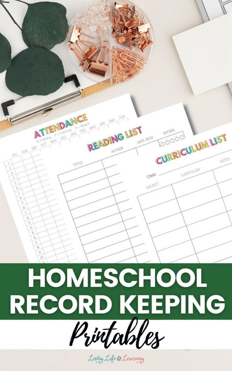 Homeschool Records Free Printable, Homeschool Record Keeping Printables, Homeschool Record Keeping, Homeschool Planning Printables, Planner For Moms, Homeschool Curriculum Planning, Homeschool Binder, Homeschool Portfolio, Homeschool Middle School