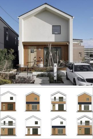 Muji House Exterior, Japan House Design, Japandi House, Japanese Modern House, Inmobiliaria Ideas, Minimal House, Narrow House, Minimal House Design, House And Home