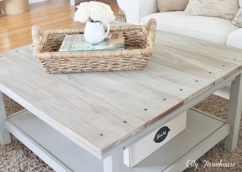 An IKEA fan's DIY Barnboard HEMNES Coffee Table Tutorial on City Farmhouse blog! Ikea Hemnes Coffee Table, Coffee Table Hacks, Ikea Fans, Barnwood Coffee Table, Ikea Coffee Table, House Pantry, City Farmhouse, Kitchen Walls, Ikea Hemnes