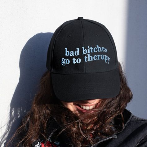 And you're the baddest bitch around. High quality satin stitch embroidery creates thick silky lettering. The perfect reminder for bad bitches... Tax Fraud, Funny Hats, Anti Social, Dog Names, Dad Hats, Baseball Cap, Baseball Hats, Comfort Fit, Baseball