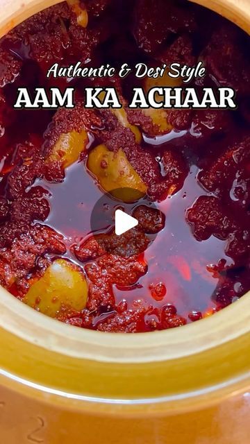 MARYAM ATHEEK on Instagram: "Aam Ka Achar (Authentic & Desi Style)
At our home It’s like a ritual in summer. My mother in law makes the best Aam ka Achaar in desi style which is Authentic recipe of Telangana + Hyderabadi style. It can be used up to whole year!! It turned out so yum 🤤 !!

INGREDIENTS:
Raw Mango: 50 medium size
Red Chilli Powder : 1.5kg
Salt :500gm
Turmeric: 1 tbsp
Cumin powder: 500 gm (Roasted)
Mustard Powder : 1 kg (Roasted)
Fenugreek Powder : 250gm (Roasted)
Garlic: 250gm

Oil : 3kg
Ginger Garlic paste: 1kg
Cumin Seeds: 2tbsp
Mustard Seeds : 2tbsp

Follow @foodandvlogs for more videos 🫶🏻

#mangopickle #pickle #picklerecipe#aamkaachar#traditional#mangopickelrecipe #aam#rawmango#mango #summerrecipe #summerspecial #recioeoftheday #reciepealert #recipe #recipes#trendingnow Aam Ka Achar, Mango Pickle Recipes, Aam Ka Achar Pickles Recipe, Achar Recipe, Mango Achar Recipes, Hyderabadi Cuisine, Pickle Mango Recipe, Pickled Mango, Indian Cooking Recipes