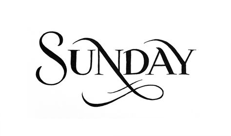 Sunday #letters #lettering #handlettering #typography #dailytype #sketches #tanyacherkiz Sunday Logo Design, A Letter Wallpaper, Letter Wallpaper, Visual Puns, Clever Logo, How To Write Calligraphy, Single Words, Free Fonts Download, Download Fonts