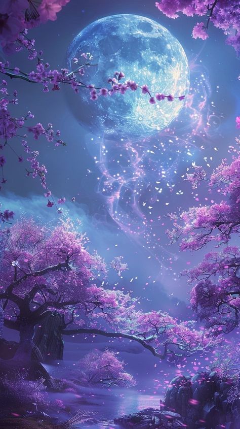 scenery under the moon, purple blossoms, purple scene, ancient chinese style, surrounded by purple and blue smoke, plum blossom, frost, light, aesthetics, ethereal, fairy tale, surreal, fantasy, ultra high definition, 8k, high definition, Chinese Purple Aesthetic, Purple Fantasy Aesthetic, Cute Pictures Aesthetic, Spiritual Colors, Cute Purple Aesthetic, Purple And Blue Aesthetic, Blue And Purple Wallpaper, Blue Purple Aesthetic, Iphone Wallpaper Purple