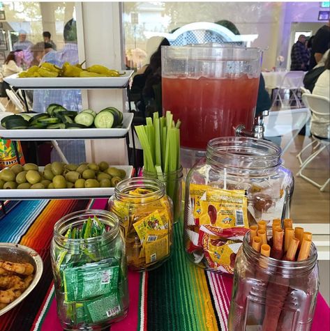 Michelada Birthday Party, Michelada Bar Ideas Party, Michelada Station Ideas, Michelada Bar Station, Michelada Bar Ideas, Michelada Bar, Bebe Shower, Breakfast Party, Michelada