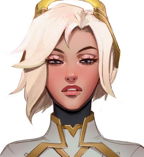 Mercy Drawing, Genji Pfp, Angela Ziegler, Sombra Overwatch, Overwatch Drawings, Cool C, Overwatch Comic, Mercy Overwatch, Overwatch Fan Art