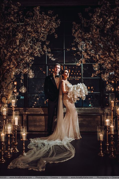 Dark Academia Wedding, Hollywood Glam Wedding, Galia Lahav Wedding Dress, Vintage Glam Wedding, Industrial Chic Wedding, Old Hollywood Wedding, Edwardian Wedding, Wedding Venue Houston, Hollywood Wedding