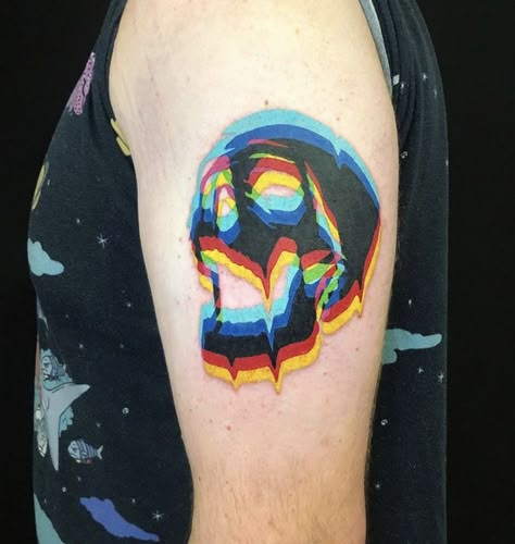 Psycadelic Tattoo Ideas, Lofi Tattoo, Tato Realis, Artists Instagram, Neon Tattoo, Uv Tattoo, Retro Tattoos, Tatuaje A Color, Bioshock