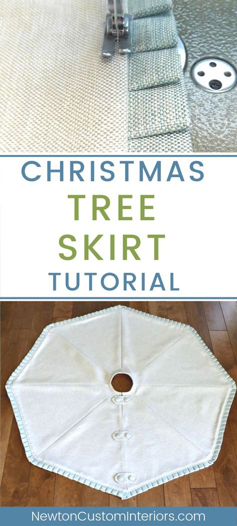 Diy Christmas Tree Skirt, Christmas Tree Skirts Patterns, Sewing Christmas Gifts, Tree Skirt Pattern, Xmas Tree Skirts, Christmas Sewing Projects, Skirt Tutorial, Diy Skirt, Skirt Patterns Sewing