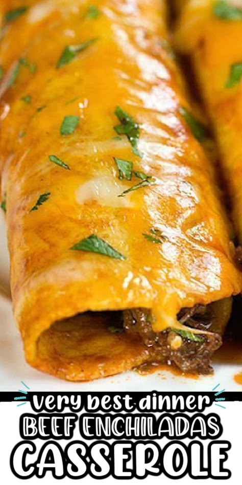 Easy Beef Enchiladas, Beef Enchilada Recipe, Ground Beef Enchiladas, Beef Enchilada, Authentic Mexican Recipes, Dinner Casserole Recipes, Enchilada Recipe, Homemade Enchiladas, Mexican Dinner Recipes