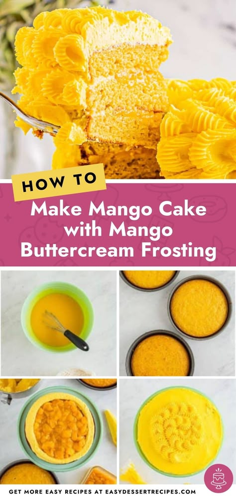 Mango Cake Filling Recipes, Mango Flavour Cake, Mango Flavored Cake, Mango Cream Cheese Frosting, Easy Mango Cake Recipes, Mango Bundt Cake, Mango Bundt Cake Recipes, Mango Sheet Cake, Mango Cupcake Recipe