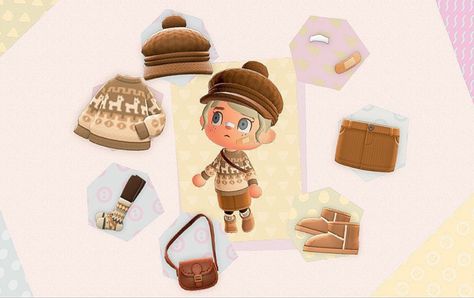 Acnh Winter Outfit Codes, Animal Crossing Lookbook, Acnh Outfits Ideas, Acnh Outfits, Construction Outfit, Very Potter Musical, Animal Crossing Qr Codes Clothes, Animal Crossing Wild World, Animal Crossing Villagers