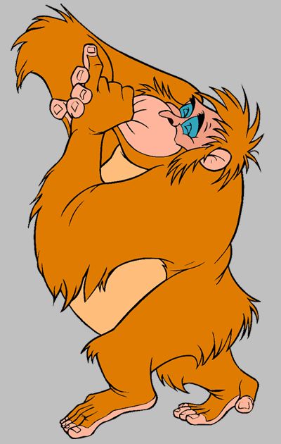 *KING LOUIE ~ The Jungle Book, King Louie Jungle Book, Jungle Book Birthday Party, Jungle Book Birthday, Gorilla Illustration, Cartoon Baby Animals, Jungle Book Characters, Disney Play, Shere Khan, Jungle Book Disney