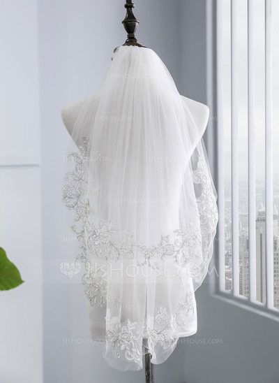 Vale Wedding Lace Veils, Lace Trim Wedding Veil, Elegant Scalloped Lace Wedding Veil, Lace Edged Veil, White Fitted Lace Veil, Cheap Wedding Veil, Elbow Veil, Wedding Veil Blusher, Short Veils Bridal