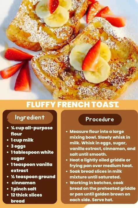 Fluffy French Toast – Insta Cooked Classic French Toast Recipe, Fluffy French Toast Recipe, Fluffy French Toast, Classic French Toast, Cinnamon Milk, French Toast Recipe, Toast Recipes, First Bite, Taste Buds