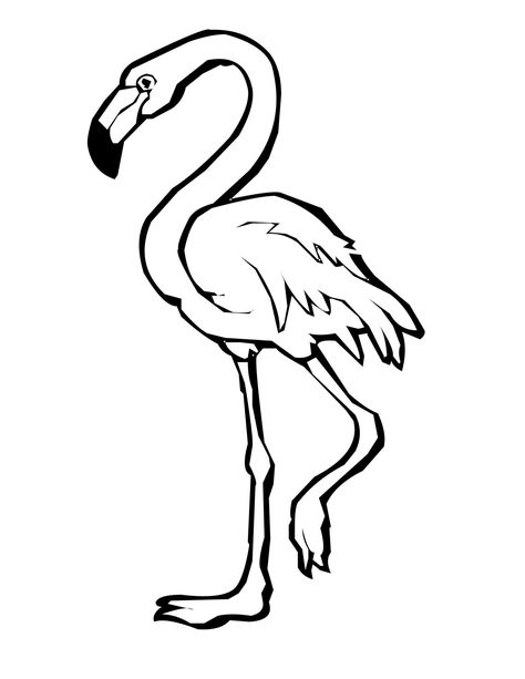 Flamingo Clip Art, Flamingo Drawing, Printable Flamingo, Flamingo Coloring Page, Flamingo Clipart, Flamingo Color, Kid Coloring Page, Bird Coloring Pages, Drawing Simple