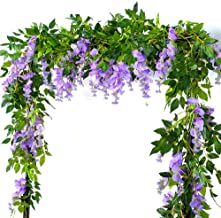 Wisteria Garland, Wisteria Vine, Trailing Flowers, Ivy Wall, Purple Wisteria, Ivy Plants, Hanging Vines, Arch Decoration Wedding, Rose Vines