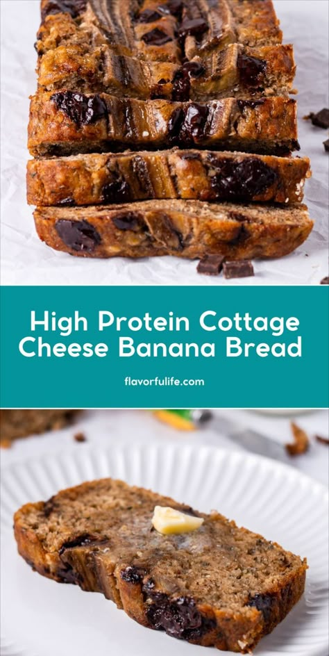 Want a healthy treat that's both delicious and easy to make? This cottage cheese banana bread recipe is just what you need! The banana bread with cottage cheese is moist, soft, and has a hint of chocolate that makes it extra special. Perfect for breakfast, dessert, or yummy snacks, this healthier banana bread is a viral hit you'll love! Bread With Cottage Cheese, Cottage Cheese Banana, Healthier Banana Bread, Acid Reflux Friendly Recipes, Baked Breakfast Casserole, Protein Banana Bread, Amazing Breakfast, Healthy Muffin Recipes, Cottage Cheese Recipes