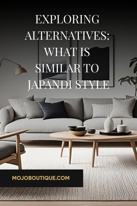 Delve with us into styles that echo Japandi’s harmony, exploring what is similar to japandi style trends that align with its serene, minimalist ethos. Dark Japandi, Japandi Interior Design, Japanese Minimalism, Japandi Interior, Japandi Style, Black Sofa, Gray Sofa, Calming Colors, Living Environment