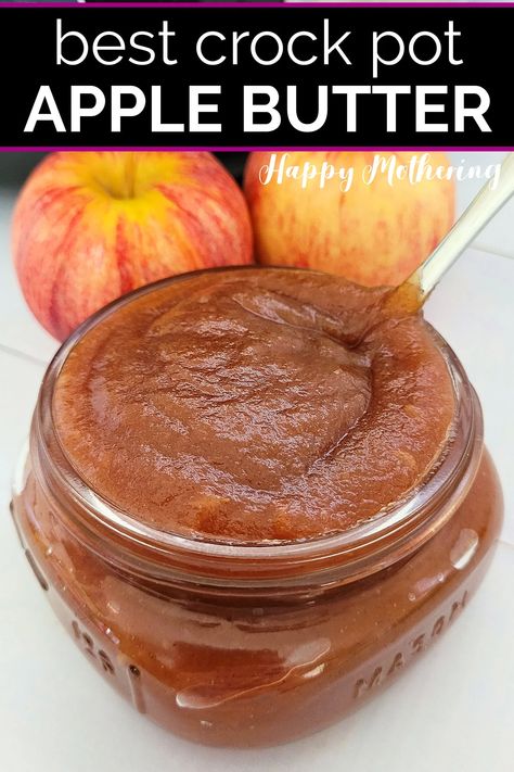 Apple Butter Recipe Crockpot, Apple Butter For Canning, Apple Desert, Crockpot Apple Butter, Crockpot Apple, Apple Butter Crock Pot, Slow Cooker Apple Butter, Sweet Apples, Apple Butter Recipe