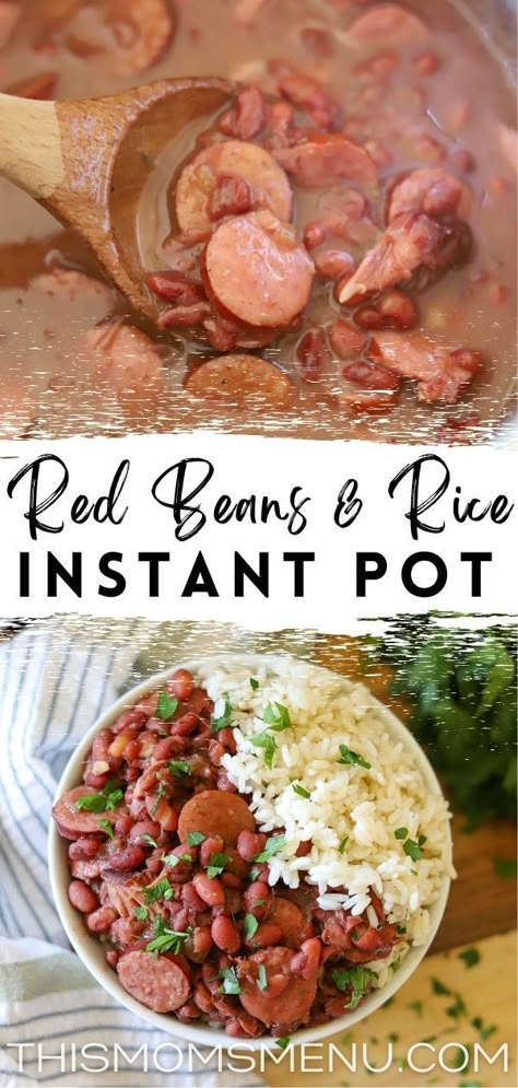 Instant Pot Cajun, Cajun Red Beans, Whole30 Instant Pot, Red Beans N Rice Recipe, Red Beans Rice, Red Beans And Rice, Ninja Foodi Recipes, Food Instant Pot, Ninja Recipes