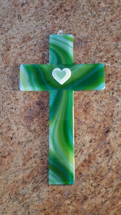 Fused glass wall cross Fused Glass Crosses Christian, Fused Glass Texas, Fused Glass Crosses, Fused Glass Cross, Beaded Crosses, Fused Glass Jewelry Dichroic, Glass Cross, Glass Fusion Ideas, Fused Glass Ornaments