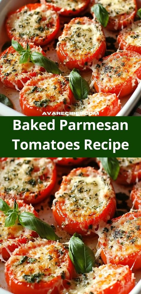 Want a simple and flavorful side dish? Try this Baked Parmesan Tomatoes Recipe! Perfect for dinner ideas for two or family meals, it’s an easy recipe that’s both healthy and delicious. Low Carb Quick Dinner, Parmesan Tomatoes, Baked Parmesan Tomatoes, Vegetable Meals, Recipe Appetizers, Low Carb Side, Tomatoes Recipe, Baked Tomatoes, Dinner Plans