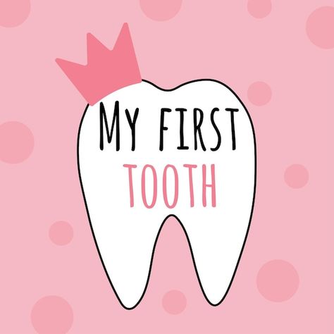 Tooth Pictures Cute, Happy First Tooth, First Teeth Party Ideas Tooth, Tooth Decor, Tooth Illustration, Baby Journal Book, Happy Tooth, Tooth Party, My First Tooth