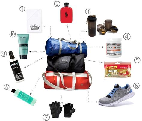 Gym Bag Essentials Mens, Workout Bag Essentials, Gym Products, Trendy Travel Bags, Sport Style Men, Workout Bag, Gym Bag Essentials, Mens Gym Bag, Energy Bar