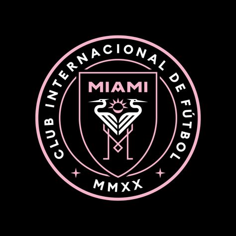 Brand New: New Logo for Club Internacional de Fútbol Miami by Doubleday & Cartwright Miami Logo, Inter Miami Cf, Astronaut Wallpaper, Leonel Messi, New York Red Bulls, Inter Miami, Sports Team Logos, Tattoo Cover, Club Logo