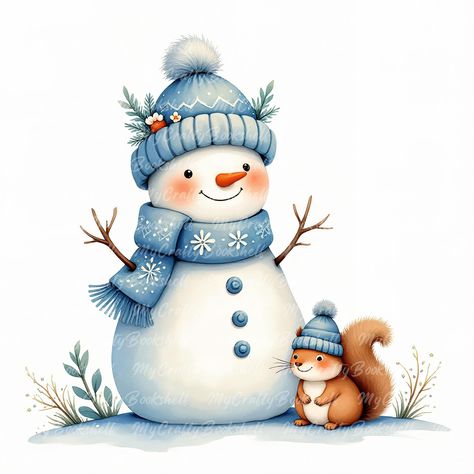 Snowman Clipart, Winter Clipart, Christmas Clipart, Social Media Graphics, Christmas Snowman, Png Format, Nursery Wall Art, Art Original, Google Drive