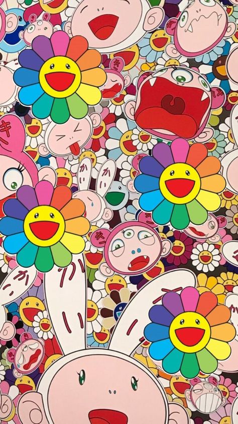 Murakami Flower Wallpaper Iphone, Takashi Murakami Wallpaper, Smiling Flower Wallpaper, Takashi Murakami Flower Wallpaper Iphone, Takashi Mifune, Takashi Murakami Flower Wallpaper Laptop, Takashi Murakami Pillow Wallpaper, Murakami Flower Wall Art, Takashi Murakami Art