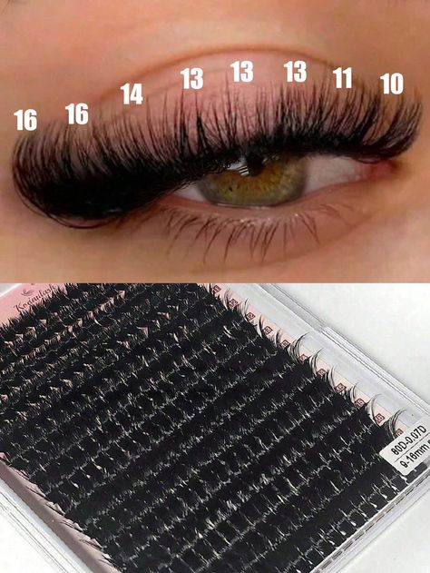 80D Faux Mink Eyelashes 320 Cluster 0.07mm D Curled 9-16mm Mixed Natural Eyelash Extension 3D Russian Strip Personal Eyelash Makeup Tool Black    Chemical Fiber  Cluster Lashes   Beauty Tools, size features are:Bust: ,Length: ,Sleeve Length: Shein Eyelashes, Cluster Lashes Eyelash Extensions, Shein Lashes, Wispy Lash Set, Clusters Lashes, Extension Lashes, Lash Maps, Lashes Fake Eyelashes, Lashes Tutorial