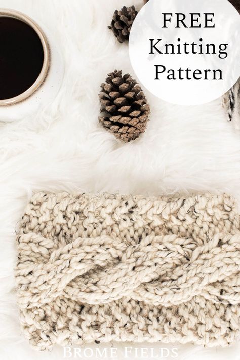 Earwarmer Knitting Patterns, Headband Knitting Pattern, Knitted Headband Free Pattern, Knitted Headbands, Headband Knitting, Cable Headband, Knit Purl Stitches, Designer Knitting Patterns, Knit Headbands