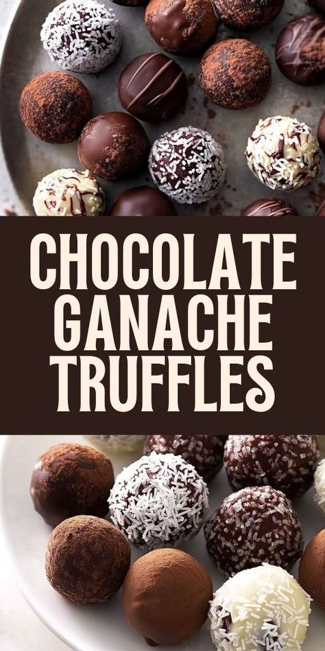 These Chocolate Ganache Truffles are rich, creamy, and indulgent, perfect for a sweet treat or gifting! 🍫✨ Made with smooth ganache and rolled in cocoa powder, these truffles are easy to make and will impress everyone with their luxurious flavor. Great for special occasions or when you want to indulge. 📌 Save this pin to make delicious and decadent chocolate ganache truffles for your next treat! #ChocolateTruffles #GanacheRecipes #DecadentDesserts #EasyBaking #SweetTreats Truffle Ganache Recipe, Chocolatier Recipes, Dark Chocolate Ganache Recipe, Chocolate Ganache Truffles, Truffle Flavors, Ganache Truffles, Chocolate Truffles Recipe, Chocolate Ganache Recipe, Decadent Chocolate Desserts