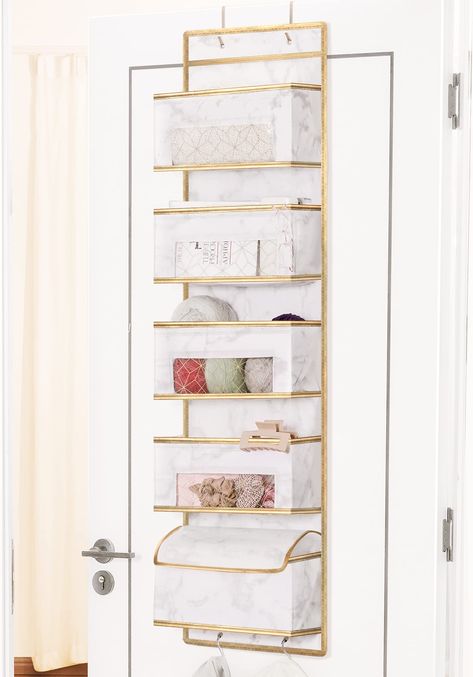 PRICES MAY VARY. 【BATHROOM LACKING SHELVES OR CABINET? TRY IT!】Over the door bathroom organizer are the answer for keeping bottles,cosmetics,toiletries organized and handy. With strong construction behind the door storage organizer is durable and no sagging 【CUTE GIFT BOX】You will definitely be impressed by the gift box coming with. These storage bins are wrapped in a pretty gift box and tissue paper that make them a perfect gift option. 【DO YOU WANT FREE UP CABINET SPACE FOR NURSERY ? USE IT!】T Door Hang Storage, Wall Mount Closet, Behind The Door Storage, Over Door Storage, Door Hanging Organizer, Wall Mounted Closet, Window Storage, Tiny Studio Apartments, Over The Door Organizer