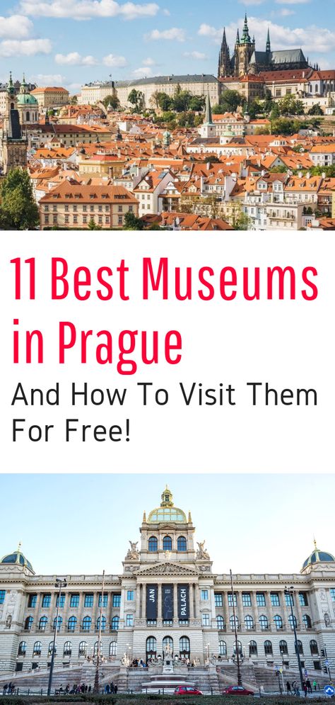 11 of the Best Museums in Prague & How to Visit For Free! - Just a Pack Prague Museums, Prague Nightlife, Prague Museum, Prague Travel Guide, Things To Do In Prague, Czech Republic Travel, Visit Prague, Prague Travel, Prague Czech Republic