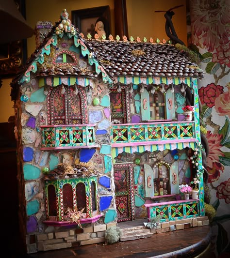 Fairy Dollhouse Ideas, Fairy Doll House, Bedroom Art Studio, Fairy Dollhouse, Fairy Collection, Fairy Garden Miniatures, Dollhouse Living Room, Fairy House Diy, Natural Homes