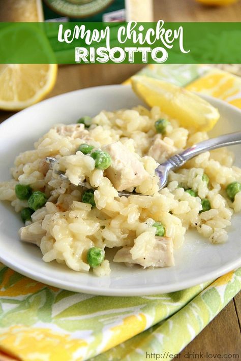 Lemon Parmesan Risotto, Risotto Recipes Chicken, Parmesan Risotto, Chicken Risotto, Risotto Recipes, Healthy Bites, Fodmap Recipes, Easy Dinners, Lemon Chicken