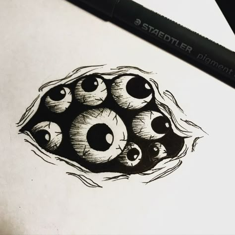 #tattoo #tattoos #inked #tattooart #tattooed #tattooideas #tattoodesign #tattooinspiration #tattoosleeve #tattooflash #inkedgirls #tattooedwomen  #InkLaughs  #TattooFails Evil Man Drawing, Scary Eyes Drawing, Eyeball Tattoo Design, Scary Doodles, Gore Tattoo, Eyeball Drawing, Eye Drawings, Wrist Tattoo Designs, Scary Drawings