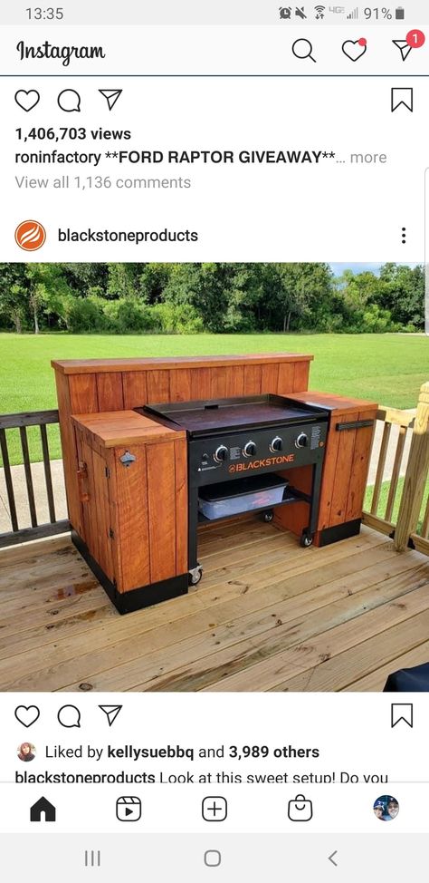 Sunroom Grill Area, Blackstone Built In, Blackstone Storage Ideas, Blackstone Grill Setup Ideas, Blackstone Set Up Ideas, Blackstone Grill Station, Diy Patio Bar, Blackstone Ideas, Grill Stations