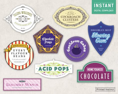 Popular items for harry potter party on Etsy Honeydukes Candy Labels, Honeydukes Labels, Candy Printables, Honeydukes Candy, Harry Potter Candy, Harry Potter Christmas Decorations, Imprimibles Harry Potter, Harry Potter Halloween Party, Cumpleaños Harry Potter